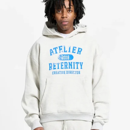 ATELIER EMBLEM HOODIE MELANGE GREY d