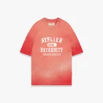 ATELIER EMBLEM T SHIRT HEAVY BLEACHED RED