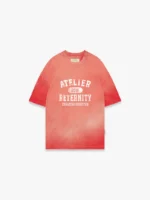 ATELIER EMBLEM T SHIRT HEAVY BLEACHED RED
