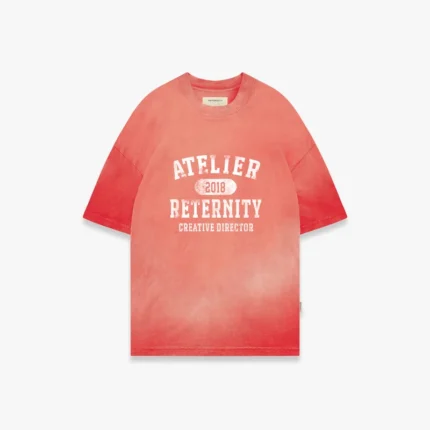 ATELIER EMBLEM T SHIRT HEAVY BLEACHED RED