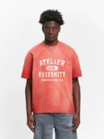 ATELIER EMBLEM T SHIRT HEAVY BLEACHED RED d