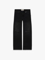 DESTROYED TROU DENIM WASHED BLACK