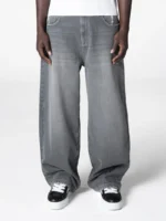 ESSENTIAL BAGGY DENIM WASHED GREY cf