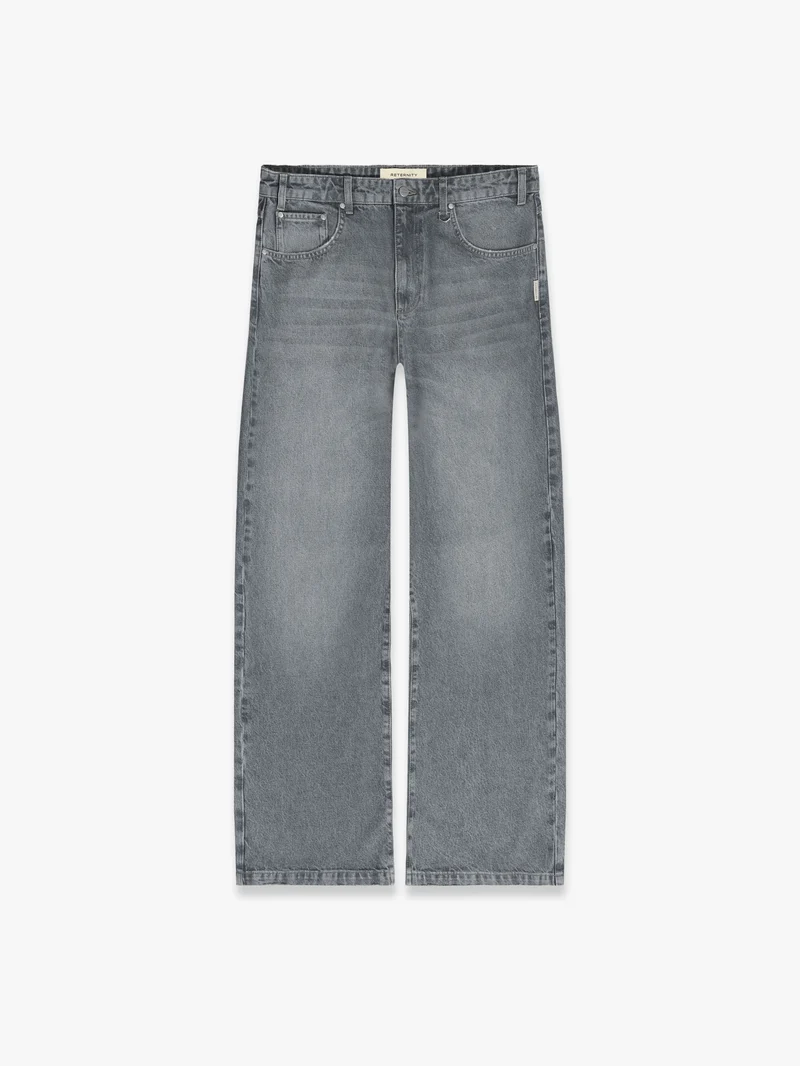 ESSENTIAL BAGGY DENIM WASHED GREY ESSENTIAL BAGGY DENIM WASHED GREY