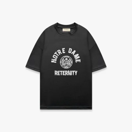 NOTRE DAME MESH T SHIRT BLACK