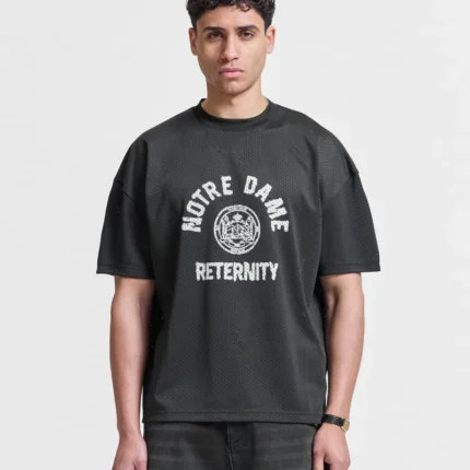 NOTRE DAME MESH T SHIRT BLACKd