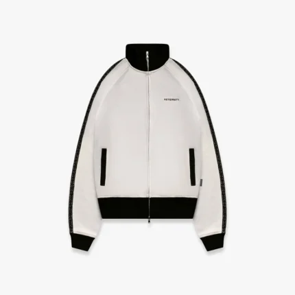 STUDIO KNIT TRACK JACKET CREAM