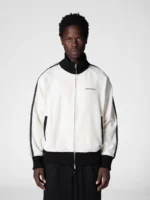 STUDIO KNIT TRACK JACKET CREAM d