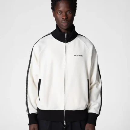 STUDIO KNIT TRACK JACKET CREAM d