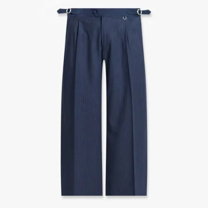 TAILORED BAGGY PANTS PINSTRIPE BLUE
