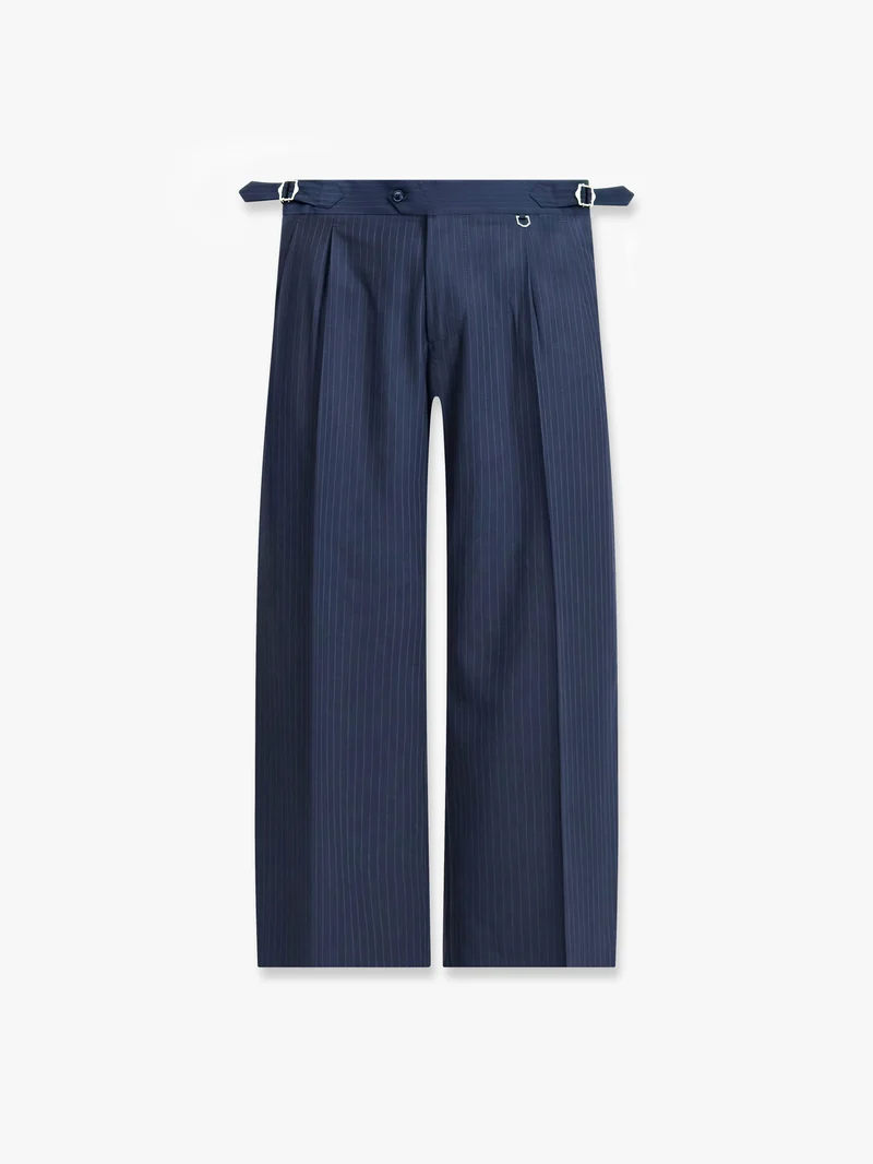 TAILORED BAGGY PANTS PINSTRIPE BLUE TAILORED BAGGY PANTS PINSTRIPE BLUE
