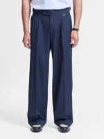 TAILORED BAGGY PANTS PINSTRIPE BLUEhj