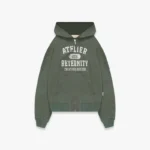 WAFFLE ZIP HOODIE GREEN