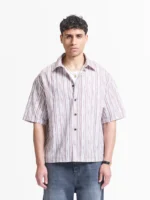 WATERCOLOR SHORT SLEEVE SHIRT BROWN d