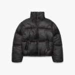 WRINKLED PUFFER JACKET BLACK
