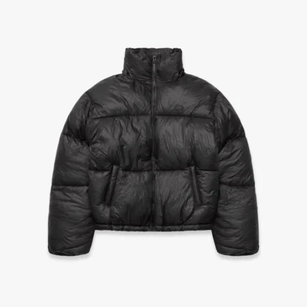 WRINKLED PUFFER JACKET BLACK