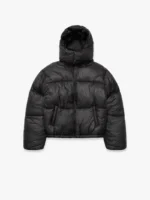 WRINKLED PUFFER JACKET BLACK d