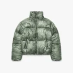 WRINKLED PUFFER JACKET DÉLIRIA GREEN