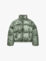 WRINKLED PUFFER JACKET DÉLIRIA GREEN