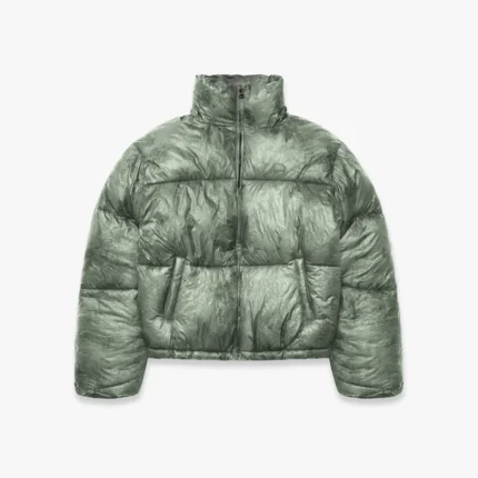 WRINKLED PUFFER JACKET DÉLIRIA GREEN